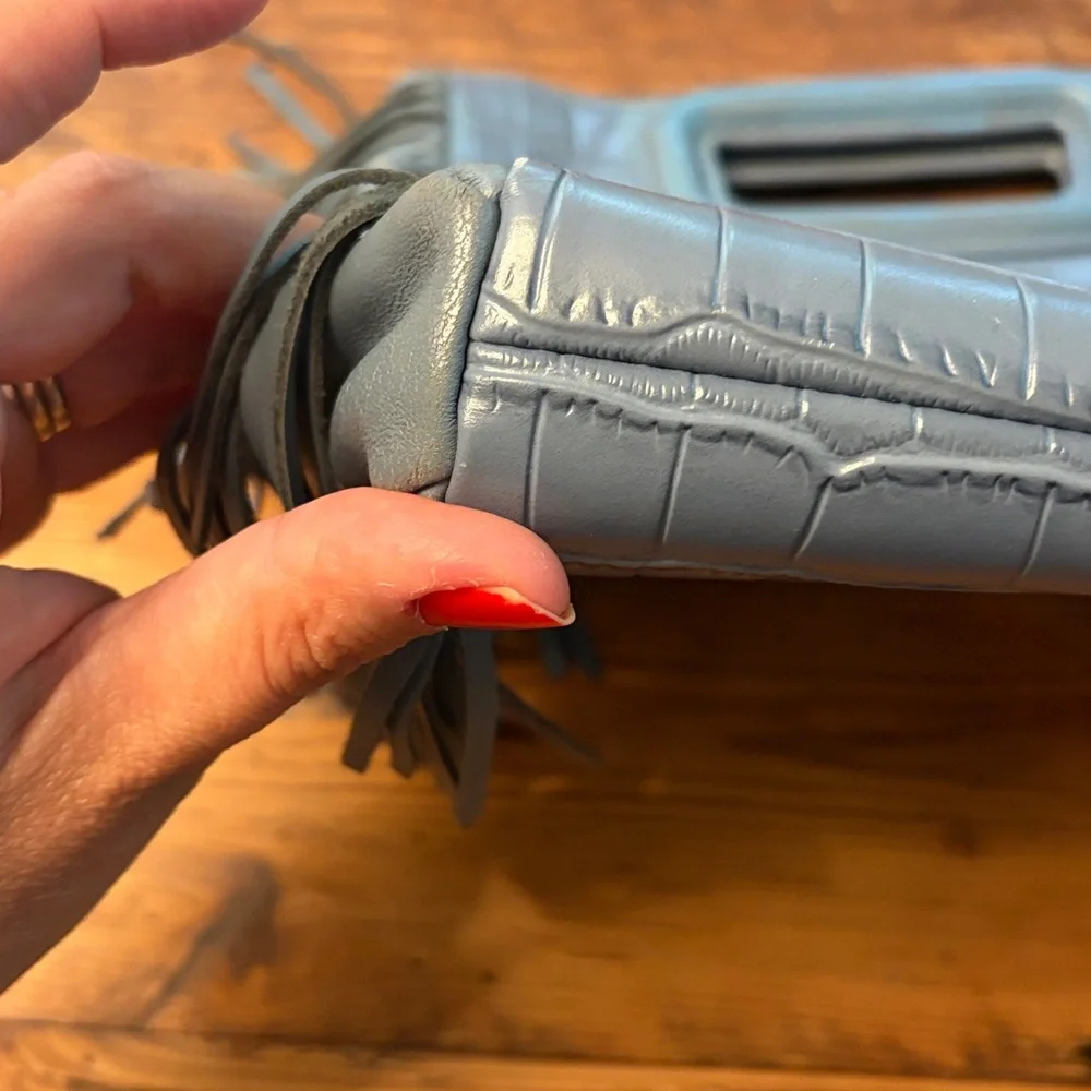 Maje off fringe embossed